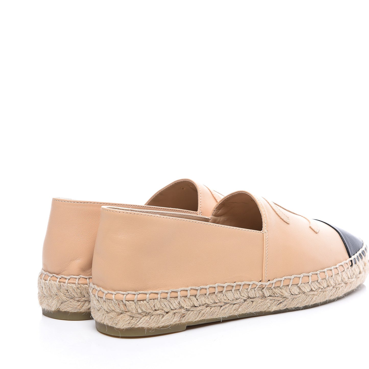 Lambskin CC Espadrilles 38 Beige Black