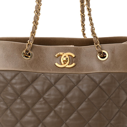 Chanel Calfskin Quilted Large Soft Elegance Tote Beige 8 of 14