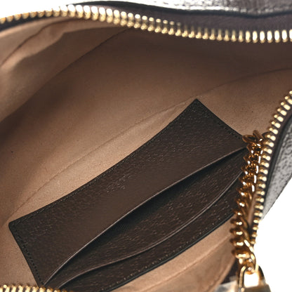 Gucci GG Supreme Monogram Textured Calfskin Web Mini Ophidia Half Moon Hobo Beige Ebony New Acero 5 of 9