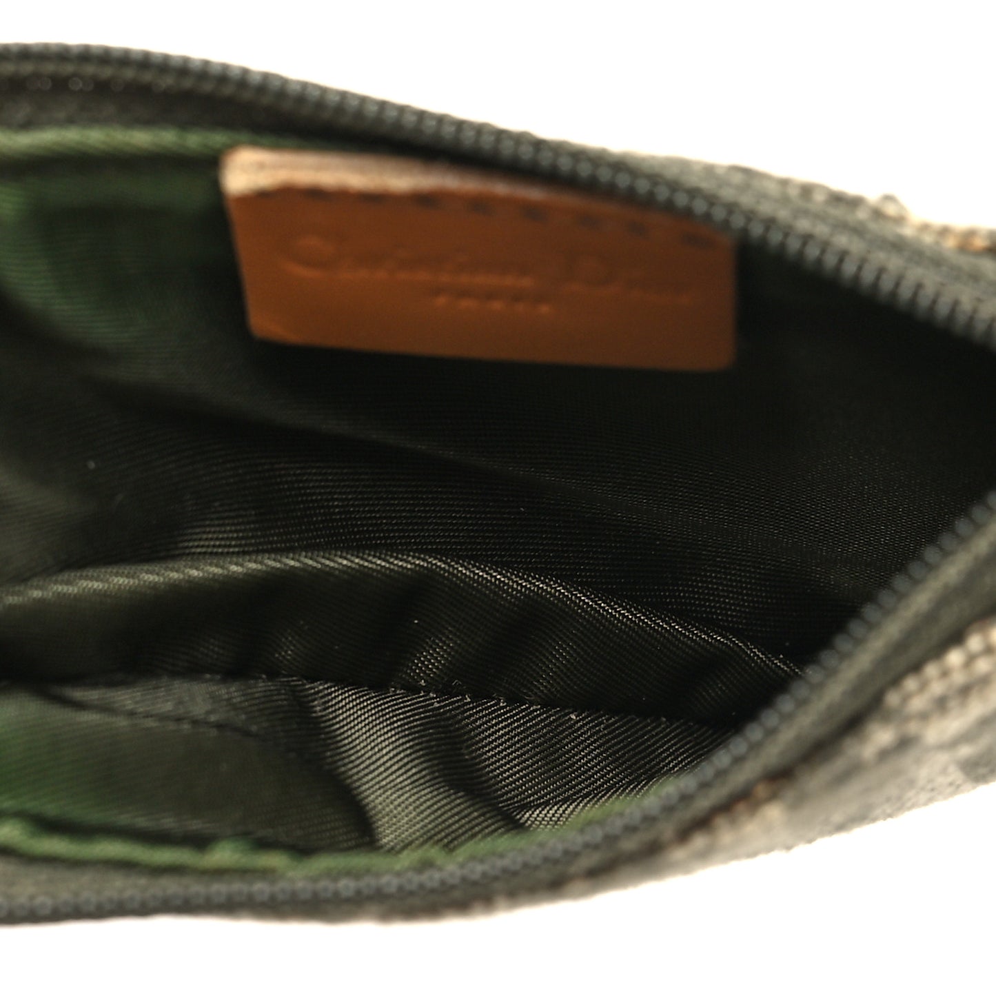 Monogram Saddle Coin Purse Green
