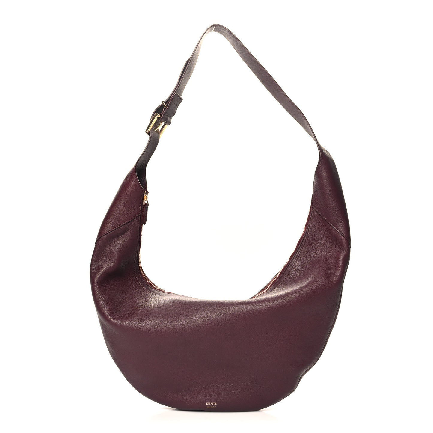 Pebbled Calfskin August Hobo Eggplant