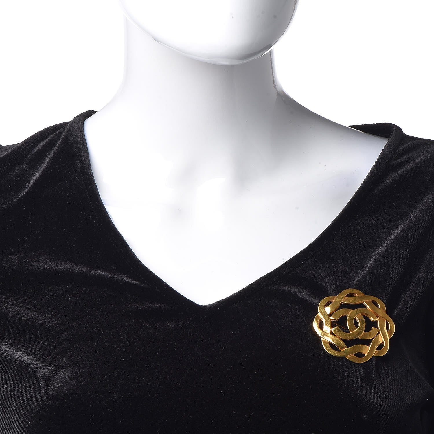 Chanel CC Brooch Gold 2 of 4