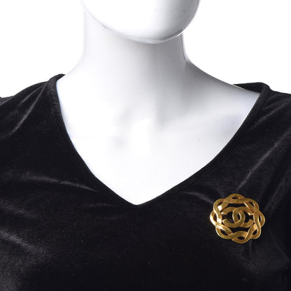 Chanel CC Brooch Gold 2 of 4