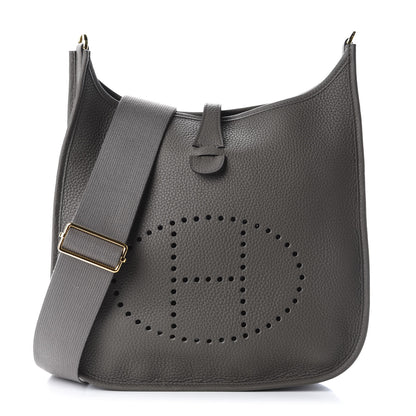 Hermes Taurillon Clemence Evelyne III PM Etain 1 of 10