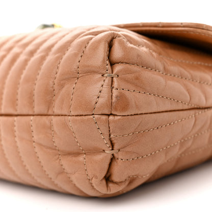 Lanvin Calfskin Matelasse Medium Happy Shoulder Bag Cognac 9 of 16