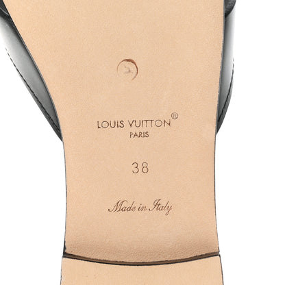 Louis Vuitton Calfskin LV Isola Flat Sandals 38 Black 7 of 9