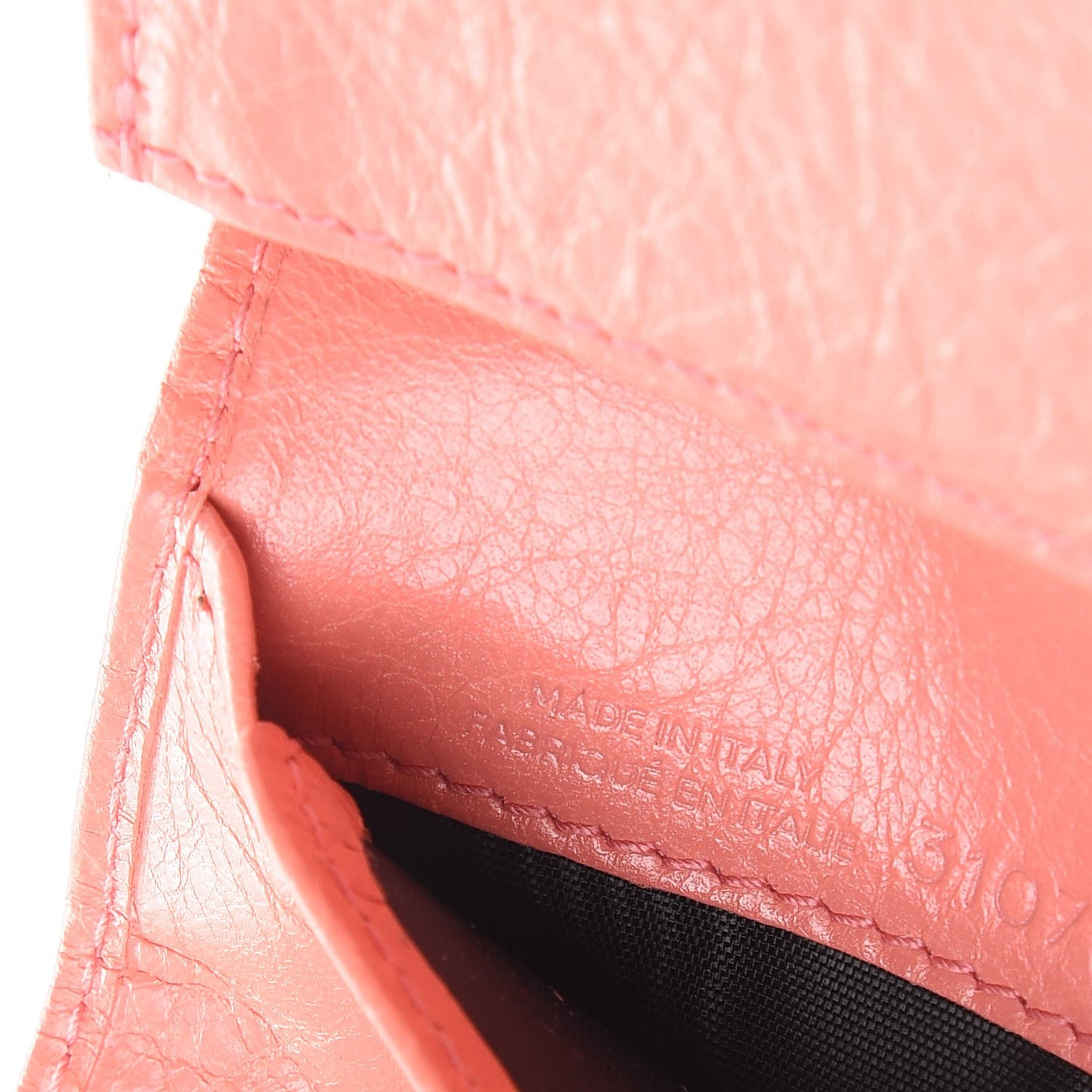 Agneau Classic Hardware Card Case Rose Azalee