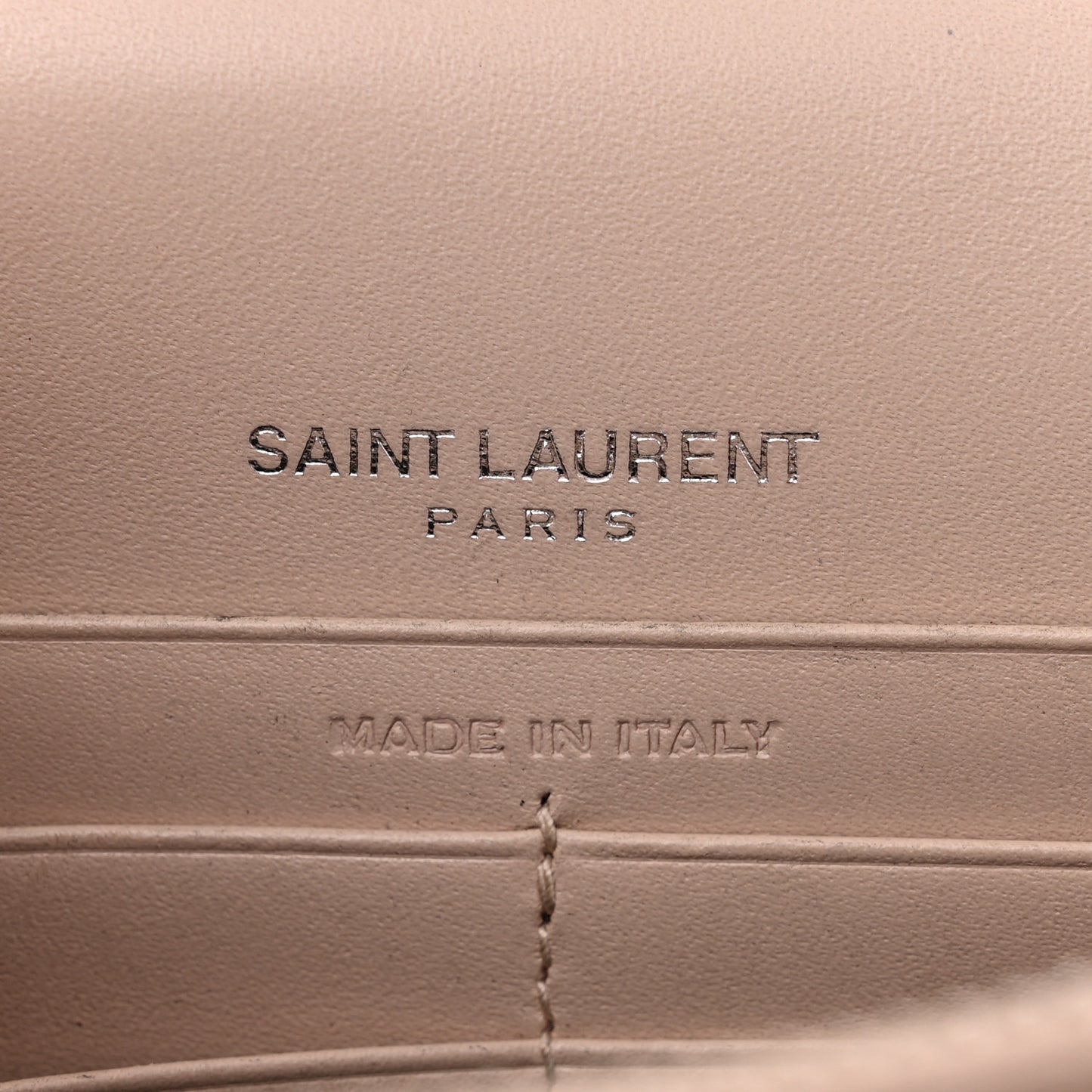 Smooth Calfskin Classic Monogram Kate Tassel Chain Wallet Marble Pink