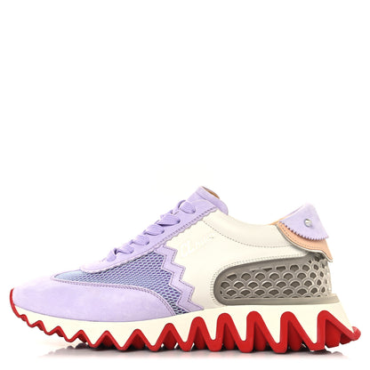 Christian Louboutin Suede Mesh Calfskin Neoprene Loubishark Sneakers 39.5 Lilac Smoke 1 of 8