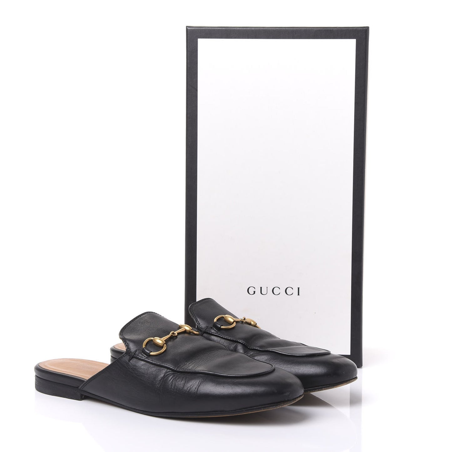 Calfskin Womens Princetown Slippers 38.5 Black