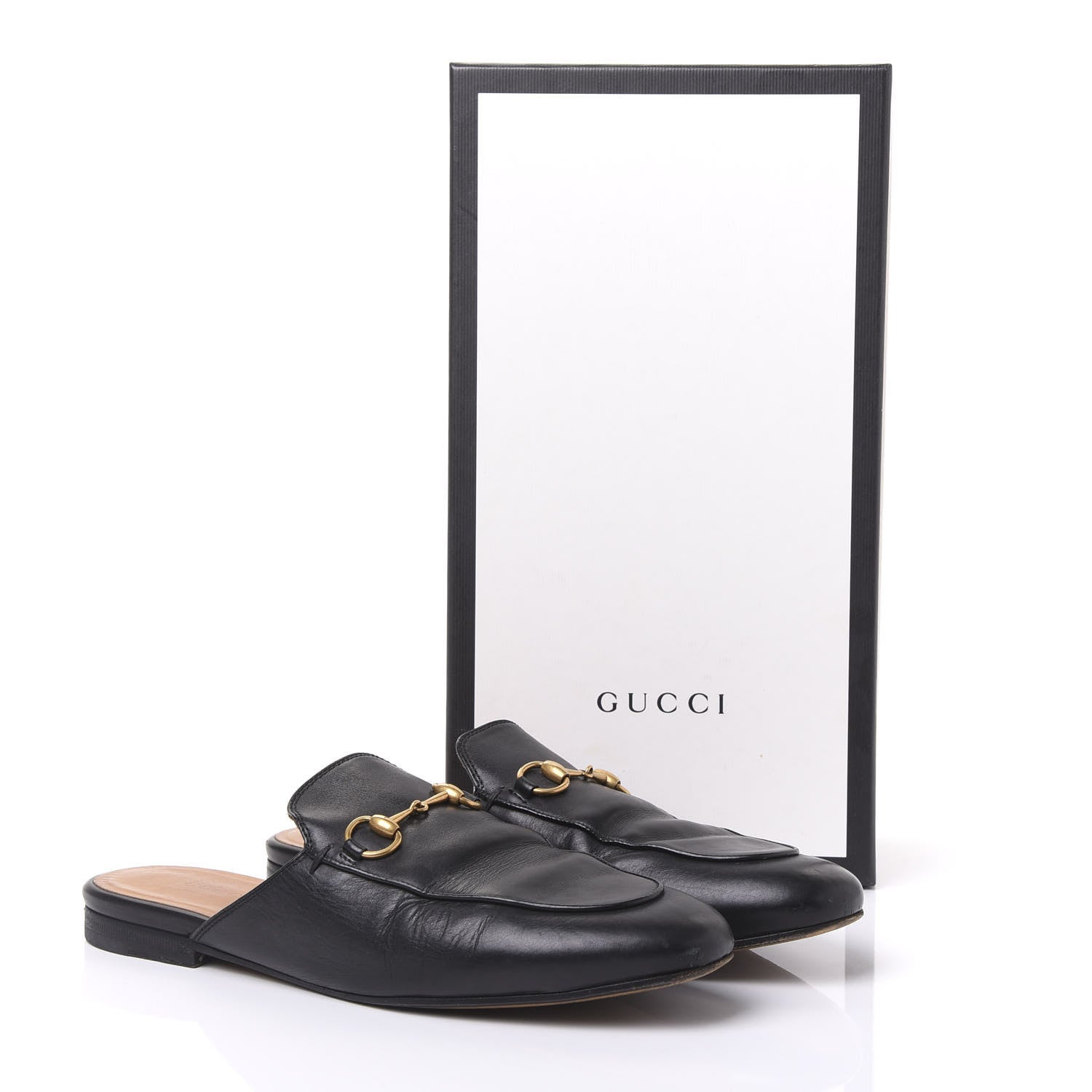 Gucci Calfskin Womens Princetown Slippers 38.5 Black 9 of 9
