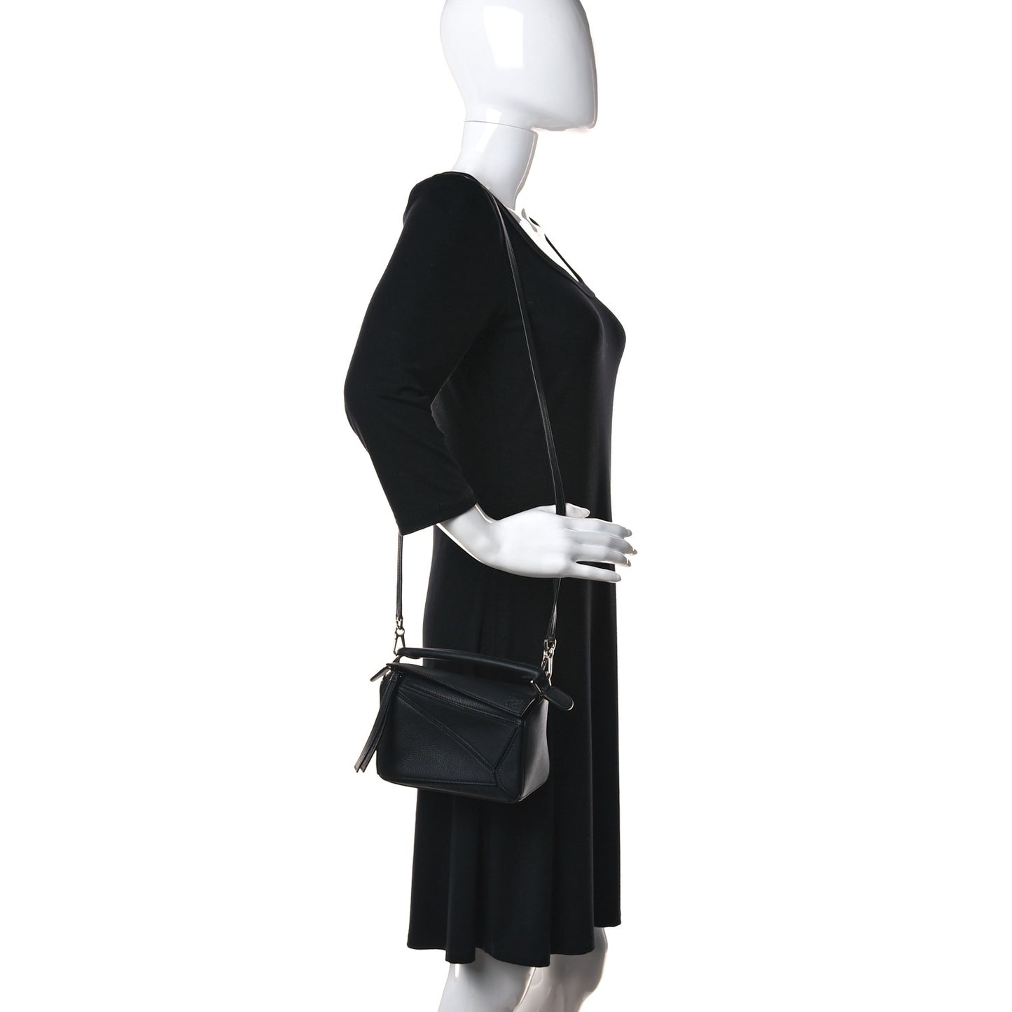 Calfskin Mini Puzzle Bag Black