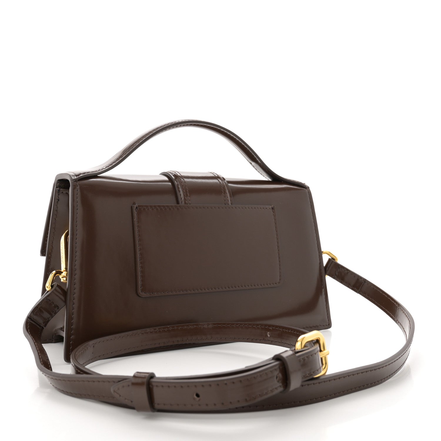 Jacquemus Glazed Calfskin Le Grand Bambino Midnight Brown 3 of 10
