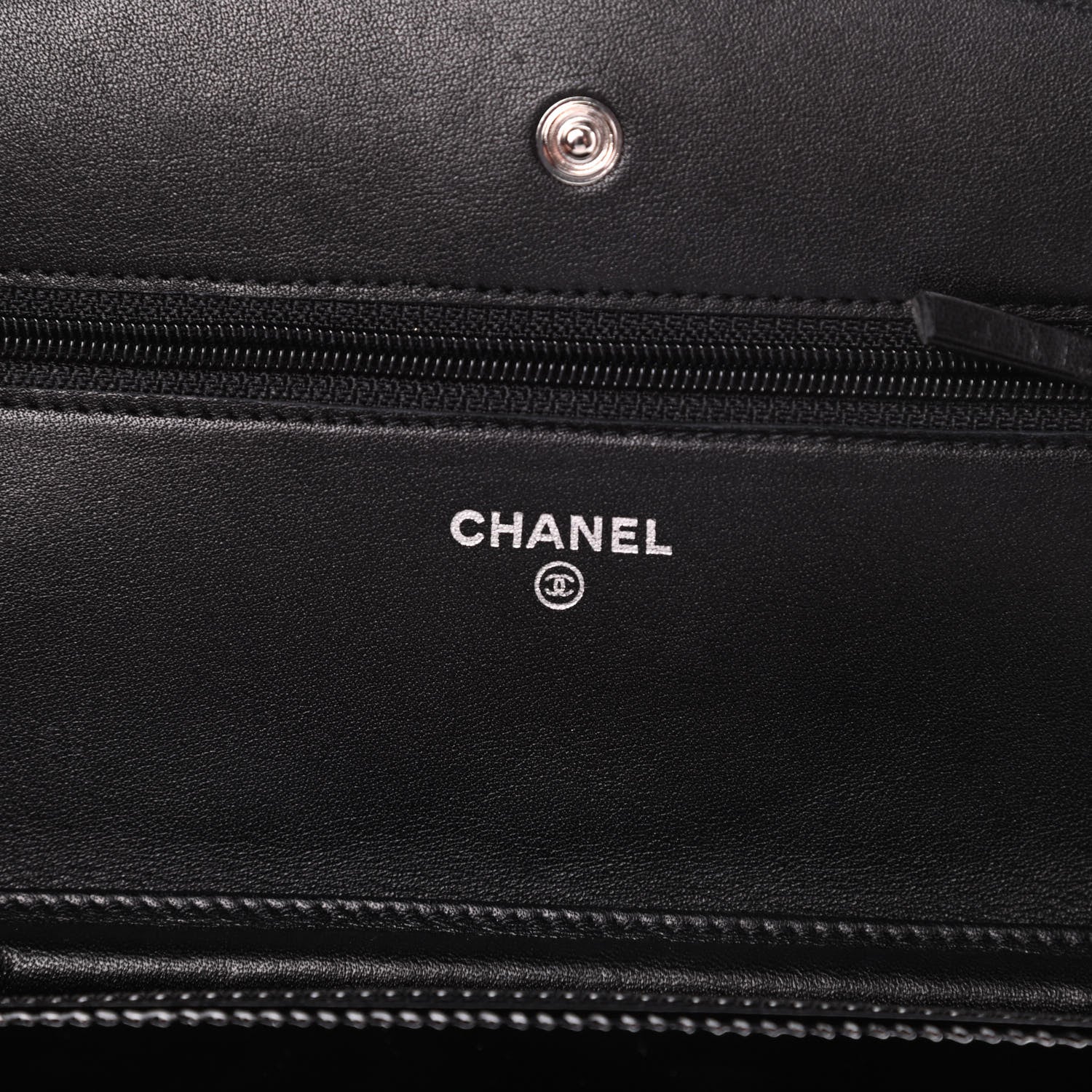 Chanel Patent Quilted Brilliant Wallet On Chain WOC Black 6 of 14