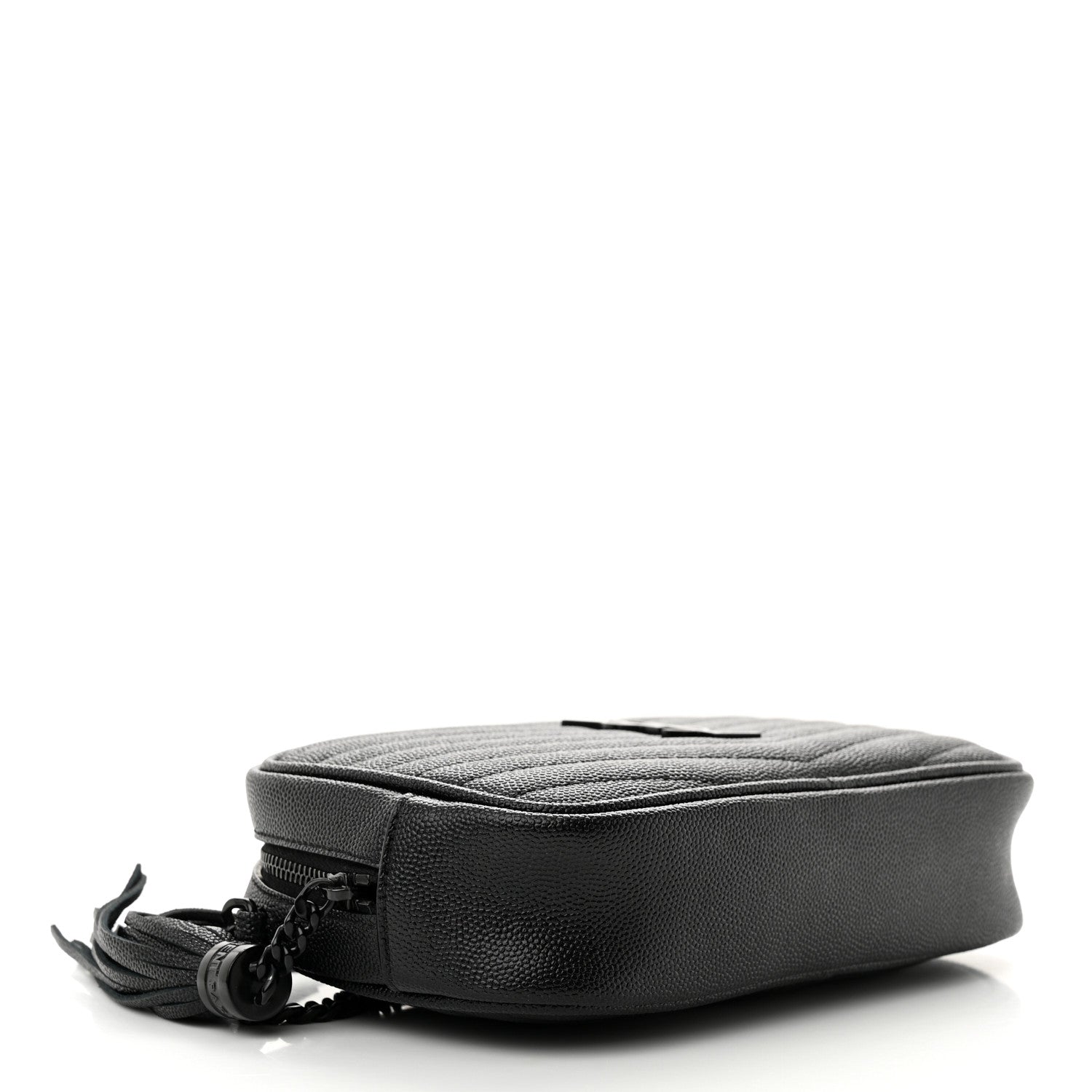 Saint Laurent Grain De Poudre Matelasse Monochrome Monogram Mini Lou Camera Bag Black 4 of 11