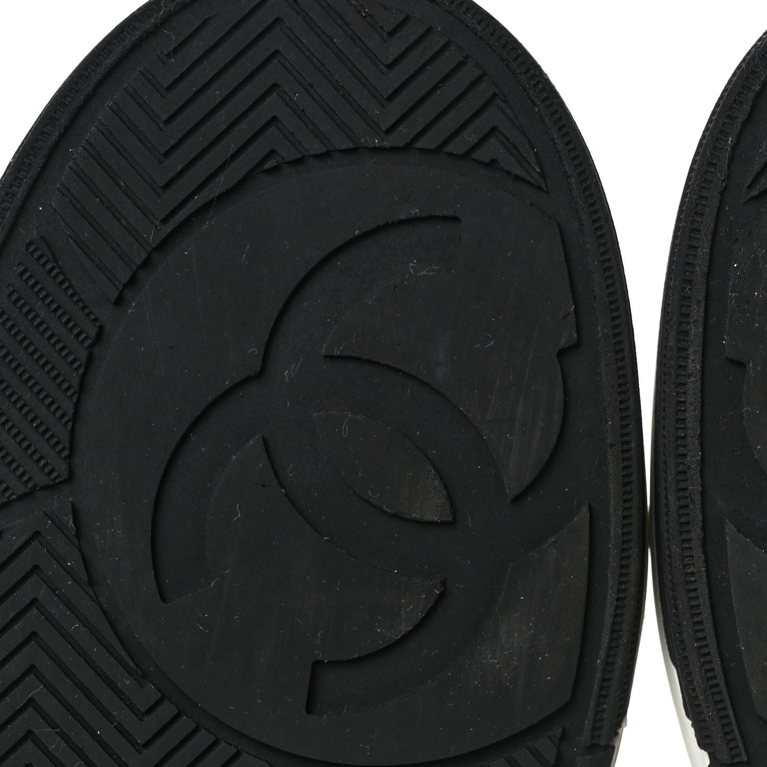 Chanel Calfskin Womens Logo Sneakers 39.5 Black White 7 of 9