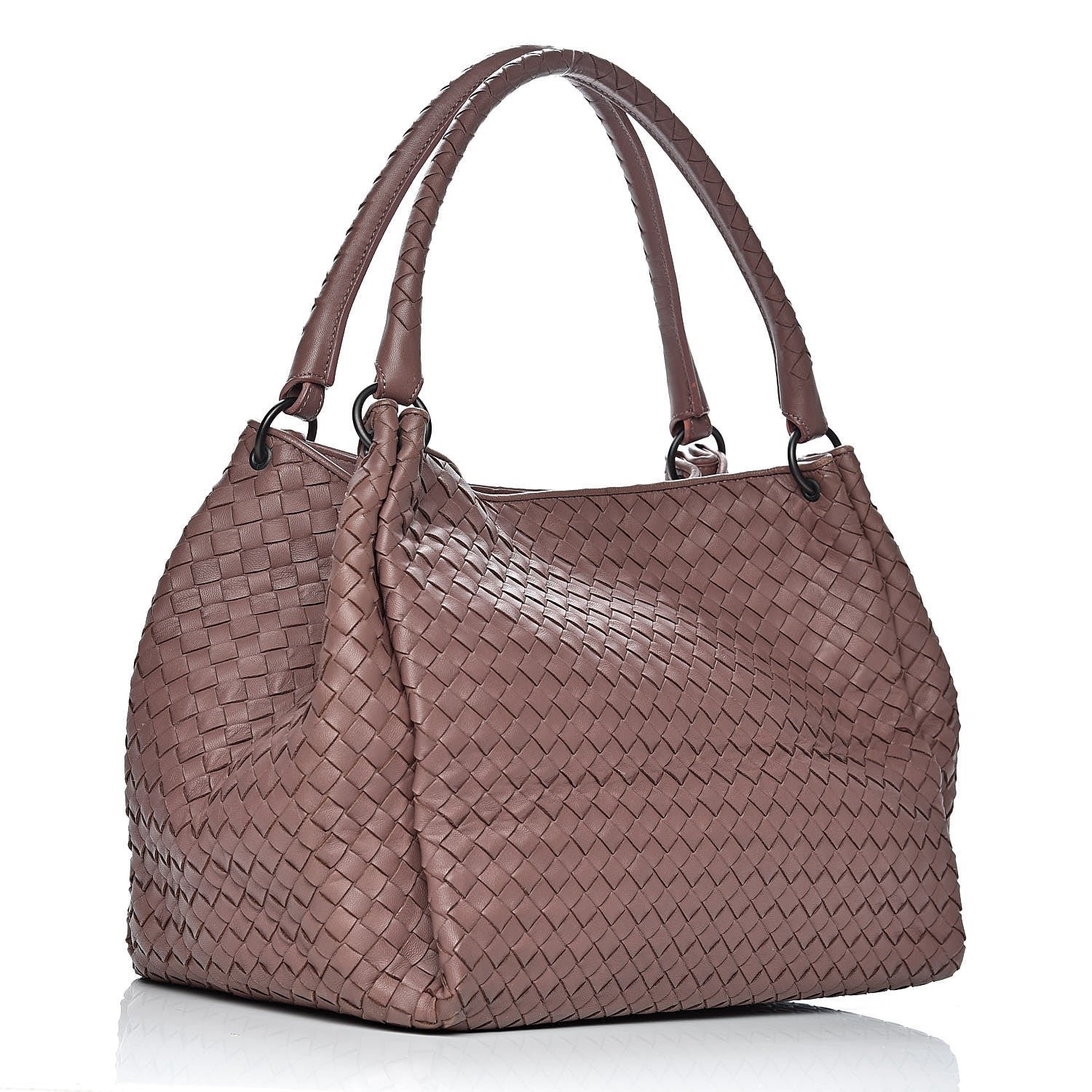 Bottega Veneta Nappa Intrecciato Parachute Bag Dark Deco Rose 3 of 17