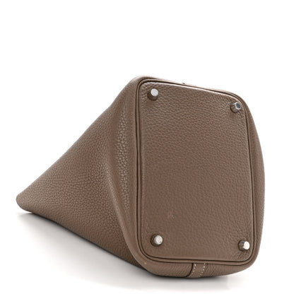 Hermes Taurillon Clemence Picotin Lock 18 PM Etoupe 9 of 12