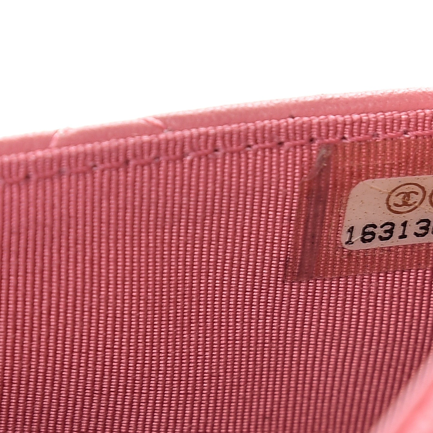 Lambskin Quilted Wallet On Chain WOC Pink