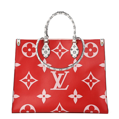 Louis Vuitton Monogram Giant Onthego GM Rouge Rose 1 of 9