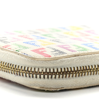 Fendi Zucchino Spalmati FF Multicolor Zip Around Wallet White Multicolor 14 of 18