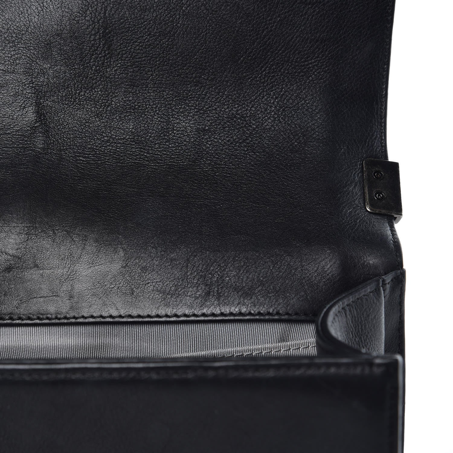 Chanel Calfskin Double Stitch Medium Boy Flap Black 15 of 16