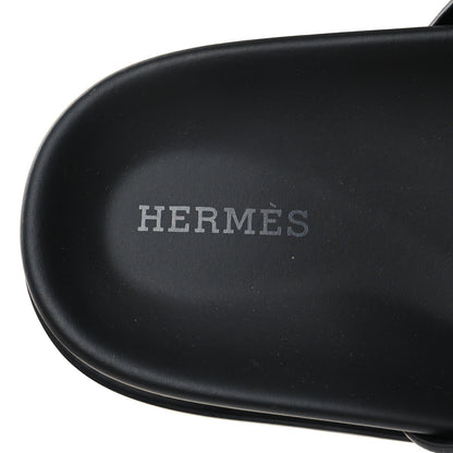 Hermes Calfskin Womens Chypre Sandals 38.5 Black 8 of 9