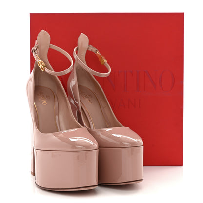 Valentino Garavani Patent Tan-Go 55/155mm Platform Pumps 37 Rose Cannelle 9 of 9