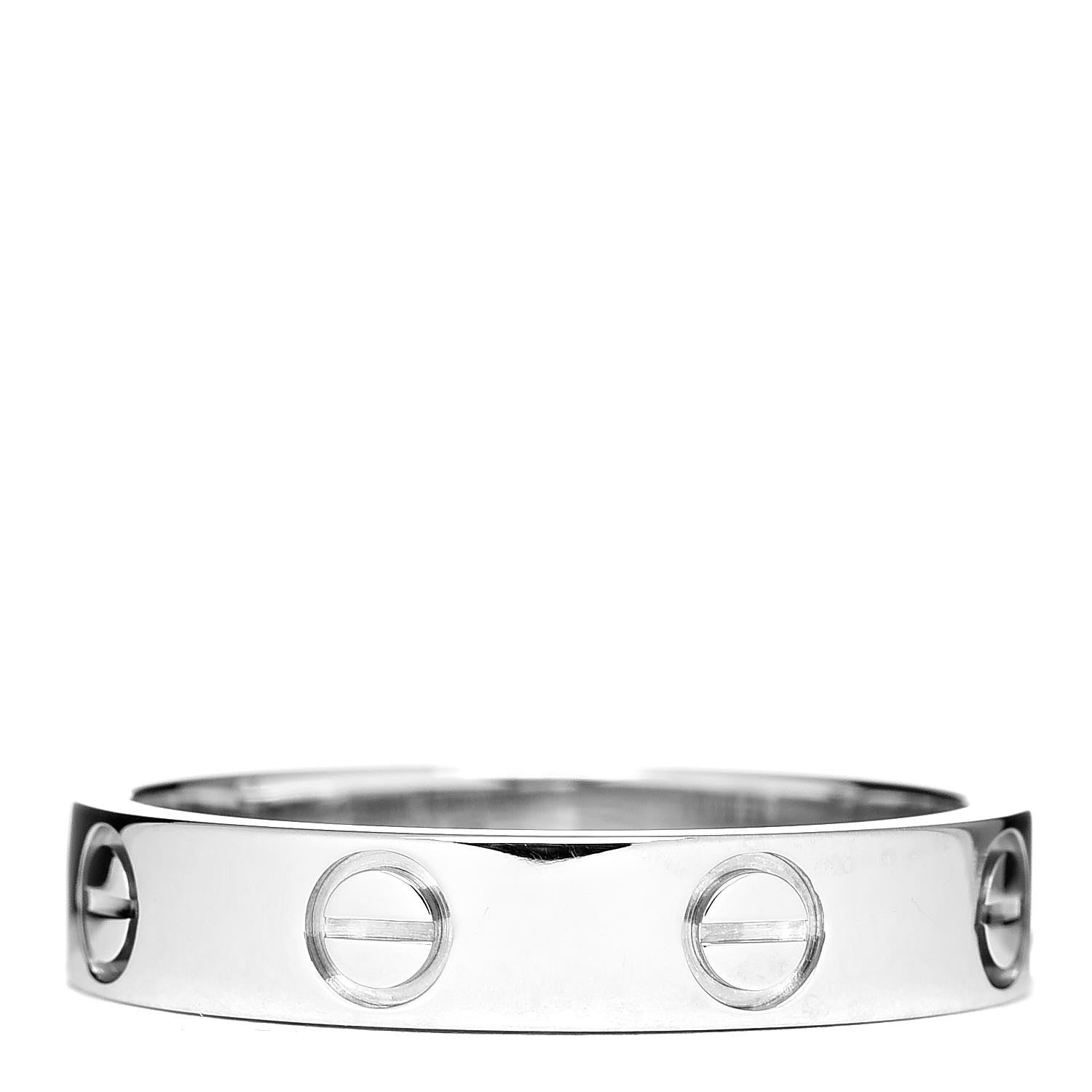 Cartier 18K White Gold 4mm LOVE Wedding Band Ring 55 7.25 3 of 4