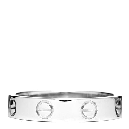 Cartier 18K White Gold 4mm LOVE Wedding Band Ring 55 7.25 3 of 4