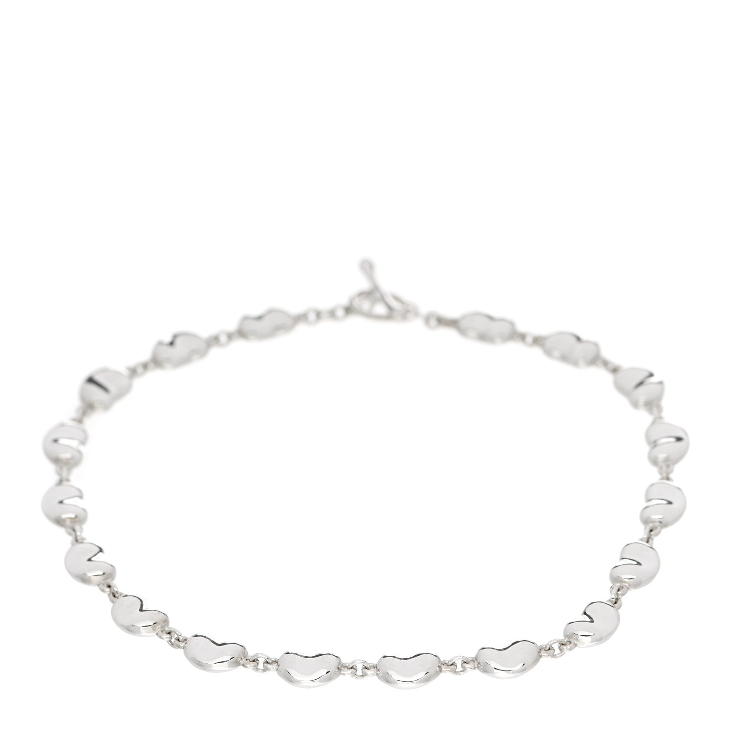 Tiffany Sterling Silver 4mm Elsa Peretti Bean Bracelet 1 of 4