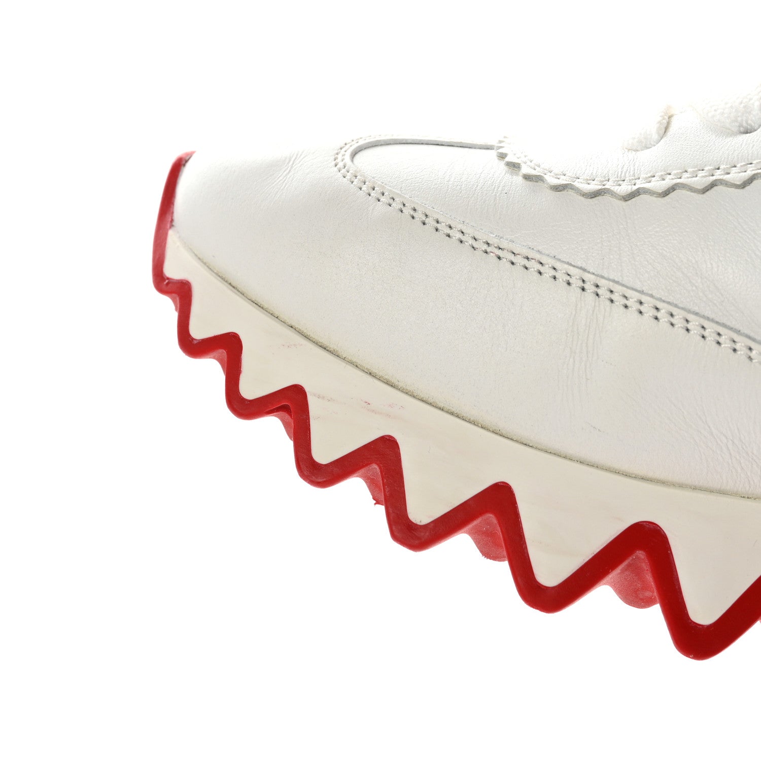 Christian Louboutin Calfskin Neoprene Womens Loubishark Sneakers 40.5 White 12 of 14