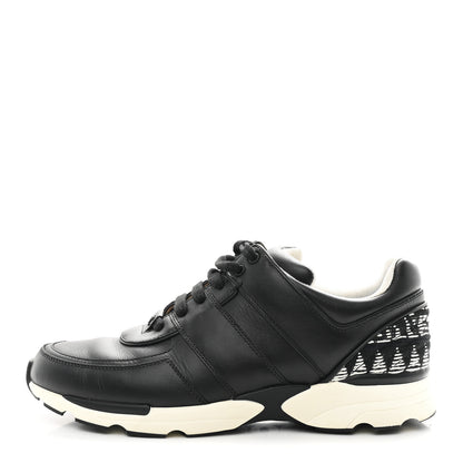 Chanel Calfskin Tweed CC Sneakers 41 Black White 1 of 11