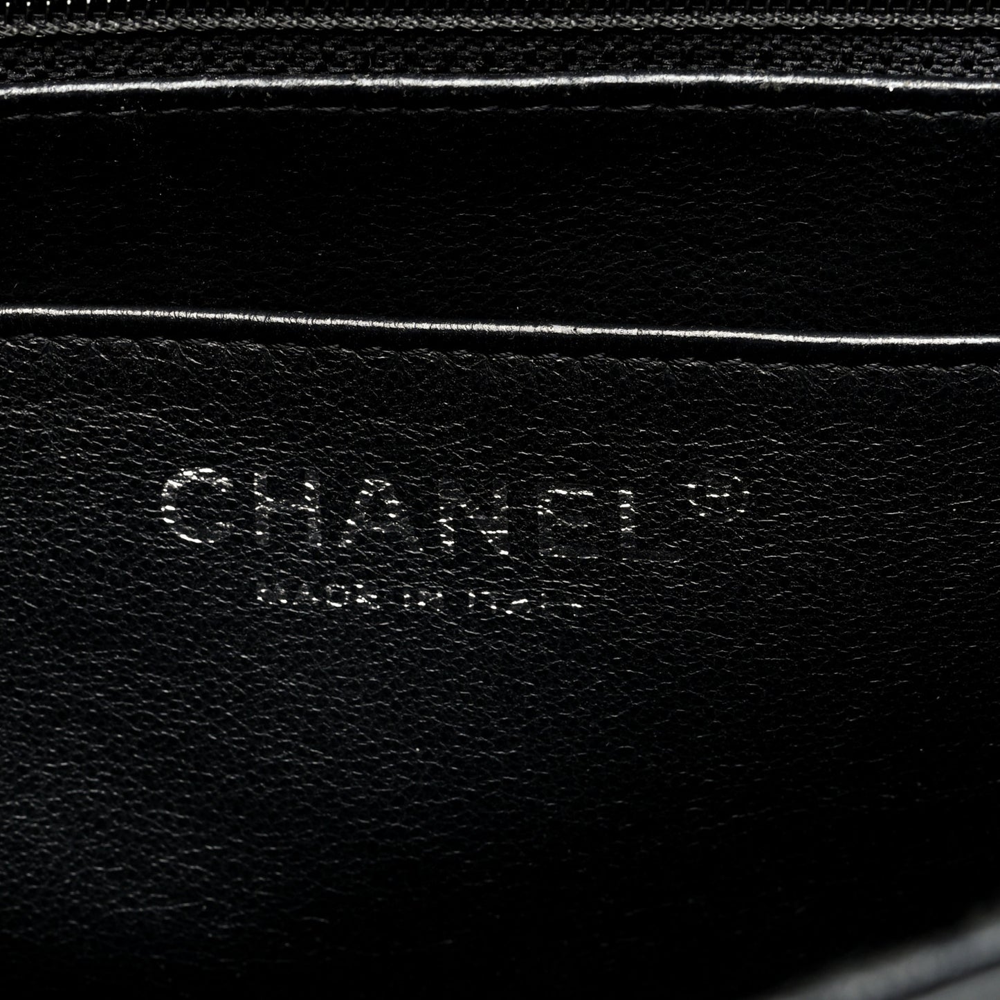 Patent Quilted Jumbo Double Flap Black