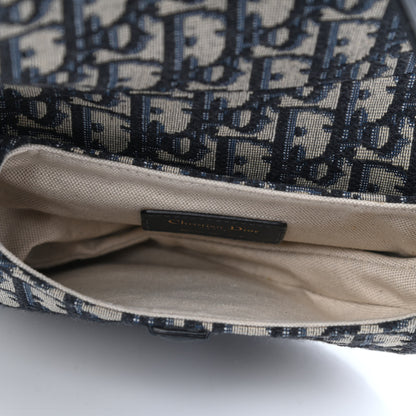 Christian Dior Oblique Mini Saddle Bag Blue 4 of 9