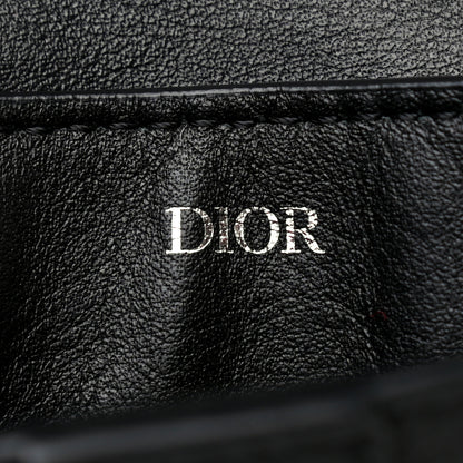 Christian Dior Grained Calfskin Oblique Saddle Wristlet Blue 6 of 6
