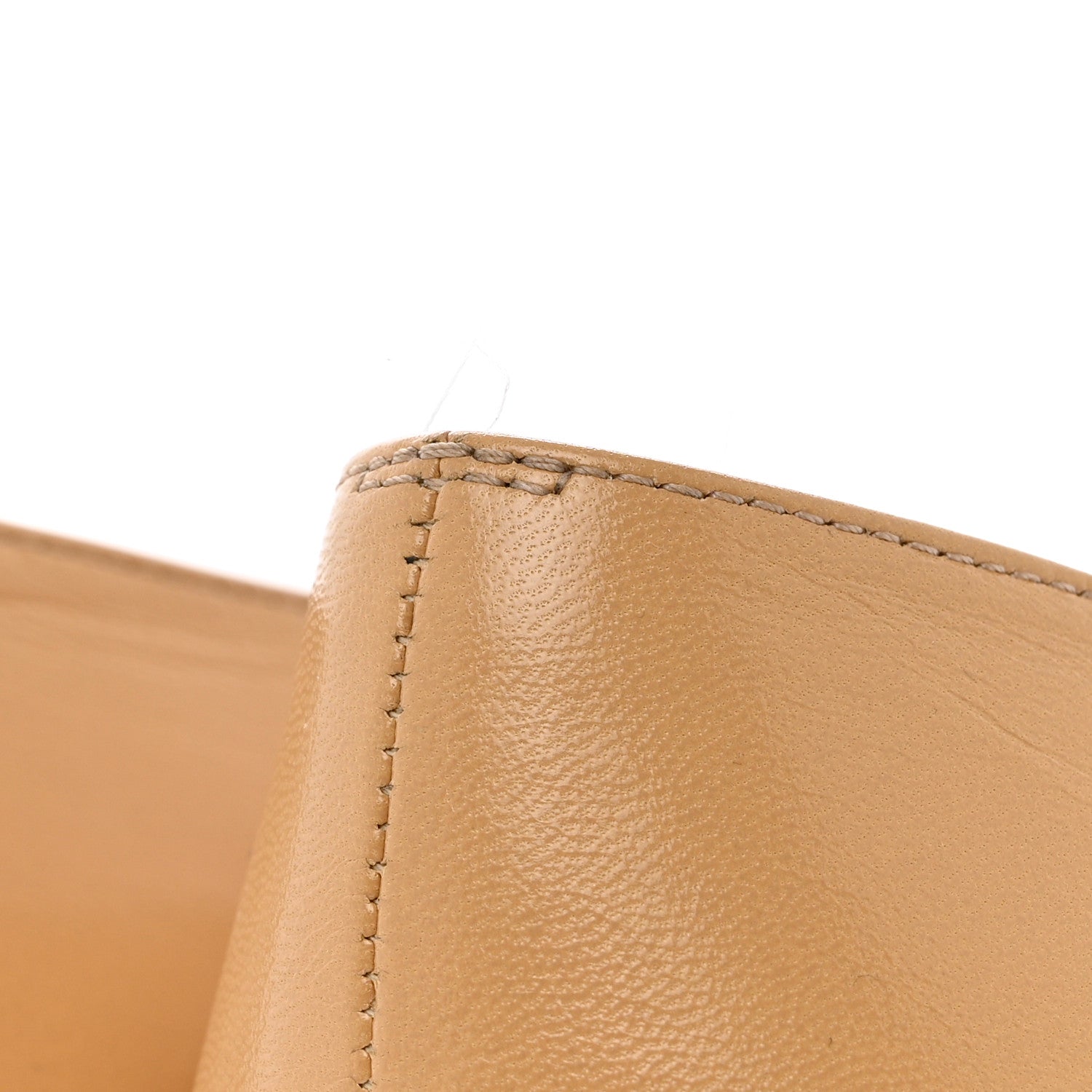 Chanel Lambskin Pearl Cap Toe CC Flats 38.5 Beige Black 9 of 10