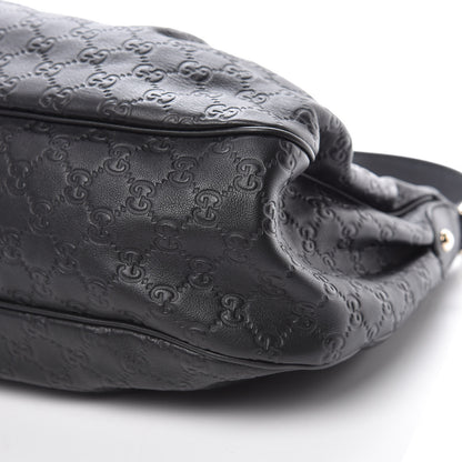 Gucci Guccissima Medium Sukey Hobo Black 6 of 9