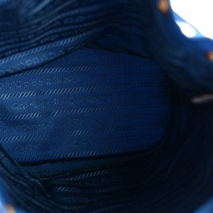 Prada Saffiano Tessuto Nylon Bucket Wristlet Bluette 5 of 9