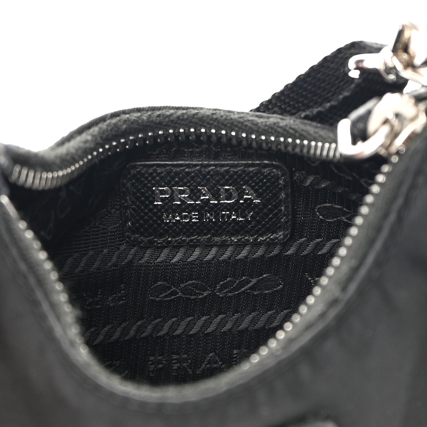 Prada Tessuto Nylon Mini Re-Edition 2000 Shoulder Bag Black 6 of 14