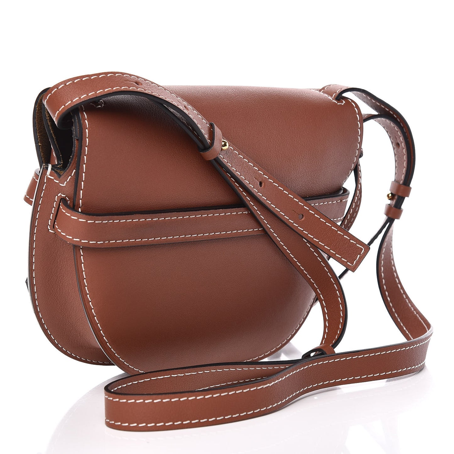 Calfskin Small Gate Crossbody Bag Rust