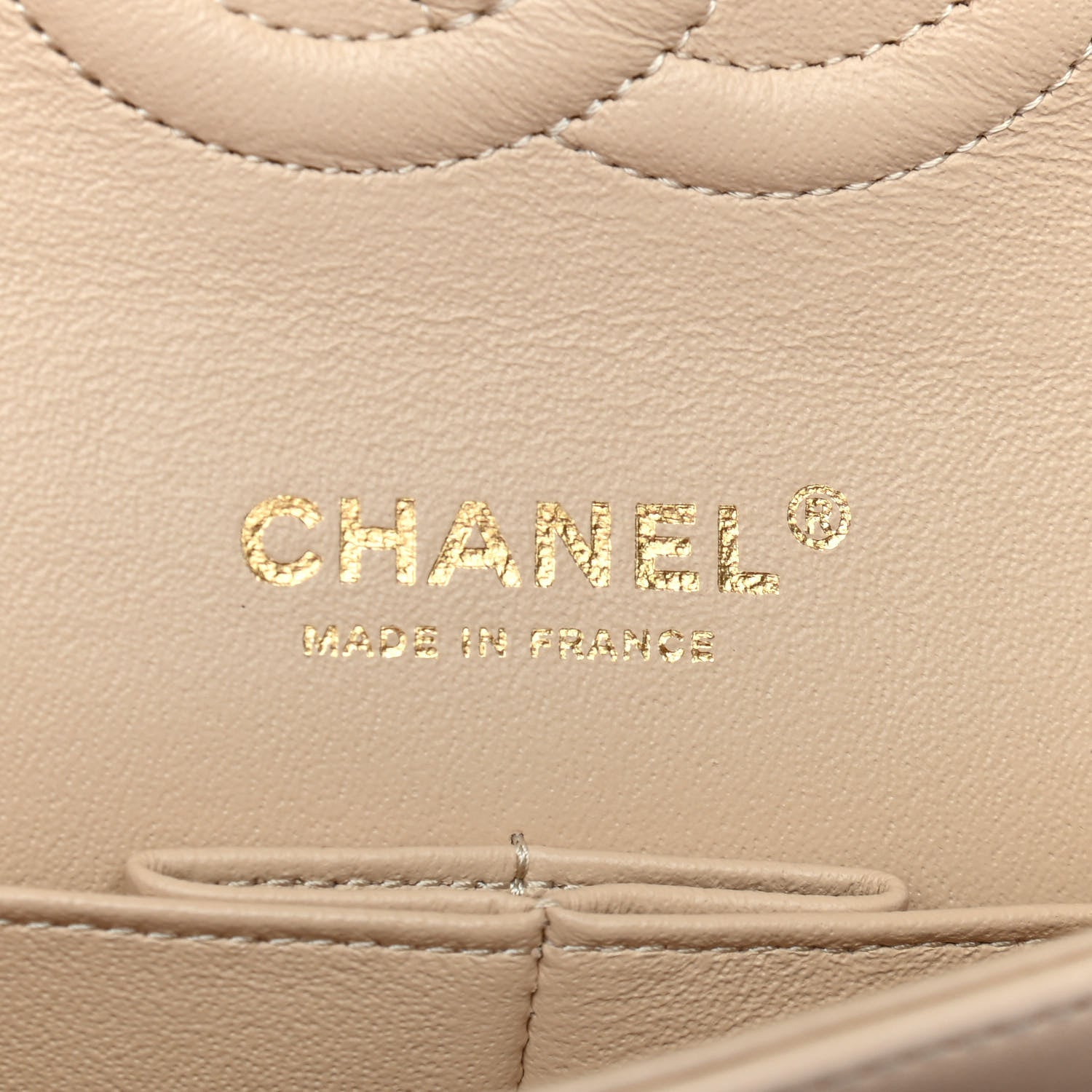 Chanel Lambskin Quilted Medium Double Flap Beige 6 of 9