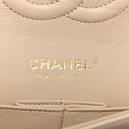 Chanel Lambskin Quilted Medium Double Flap Beige 6 of 9