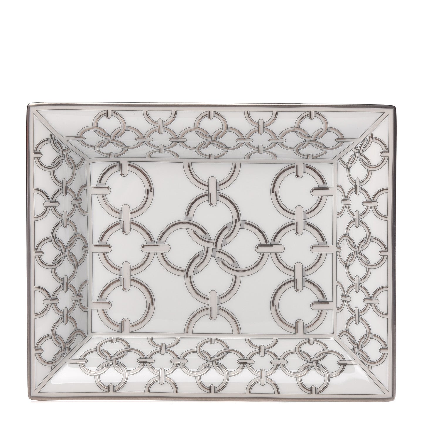 Porcelain Cote de Maillons Change Tray Argent