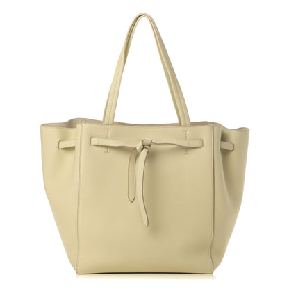 Celine Soft Grained Calfskin Small Belt Cabas Phantom Vanilla 1 of 10