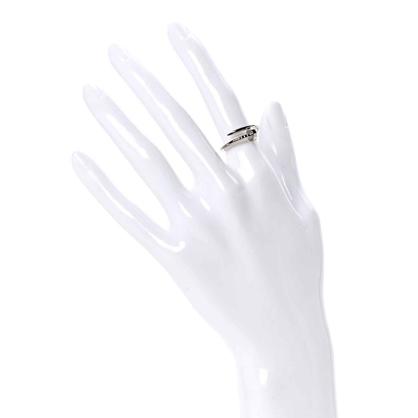 18K White Gold Small Juste Un Clou Ring 51 5.75