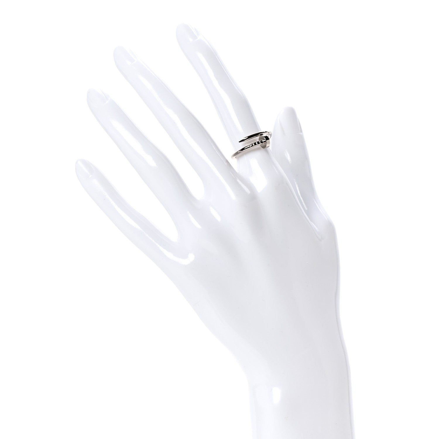Cartier 18K White Gold Small Juste Un Clou Ring 51 5.75 2 of 6