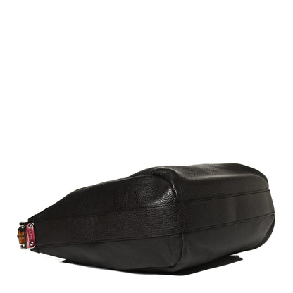 Gucci Grained Calfskin Bamboo Bar Hobo Dark Brown 7 of 37