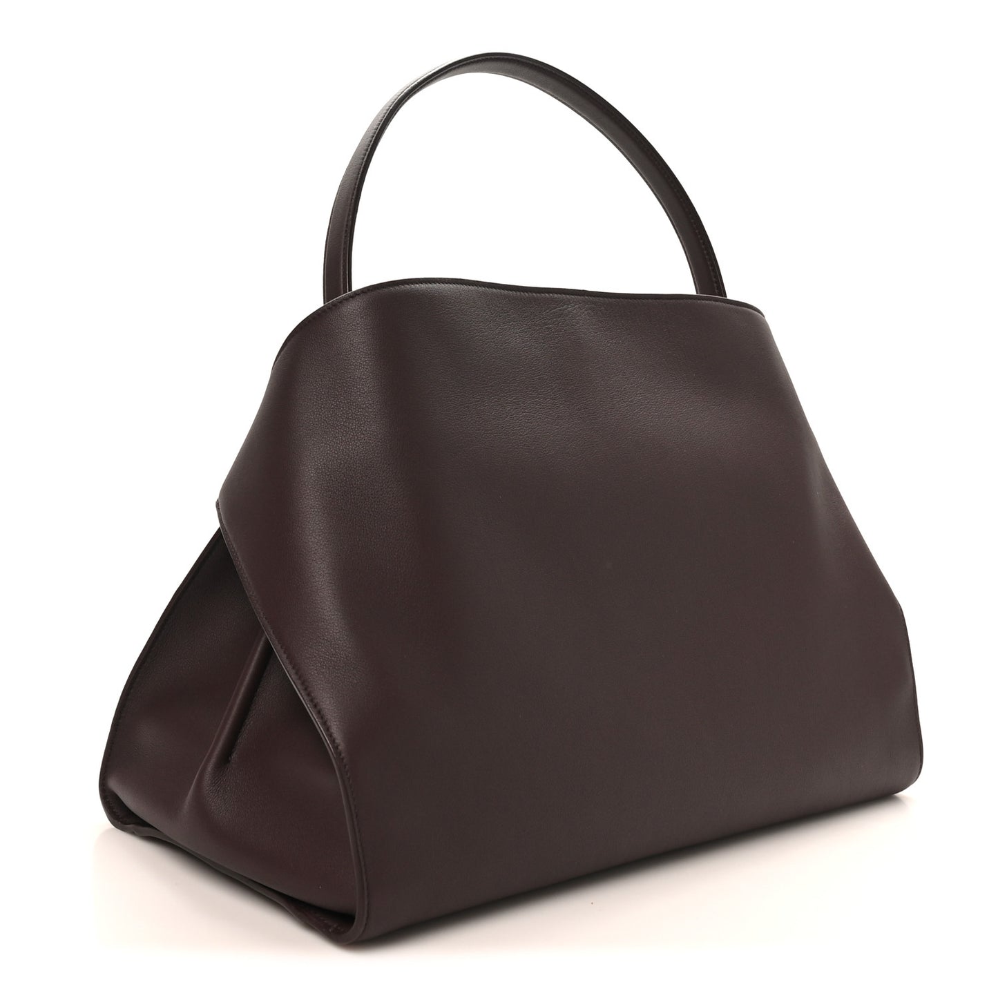 Calfskin Large Hug Soft Bicolor Shoulder Bag Oxblood