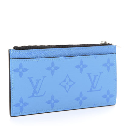 Louis Vuitton Taigarama Coin Card Holder Blue Lagoon 2 of 6